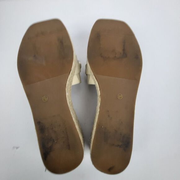 Anne Klein Nomad Chunky Chain Beige Platform Espadrille Size 8 M - Picture 14 of 15